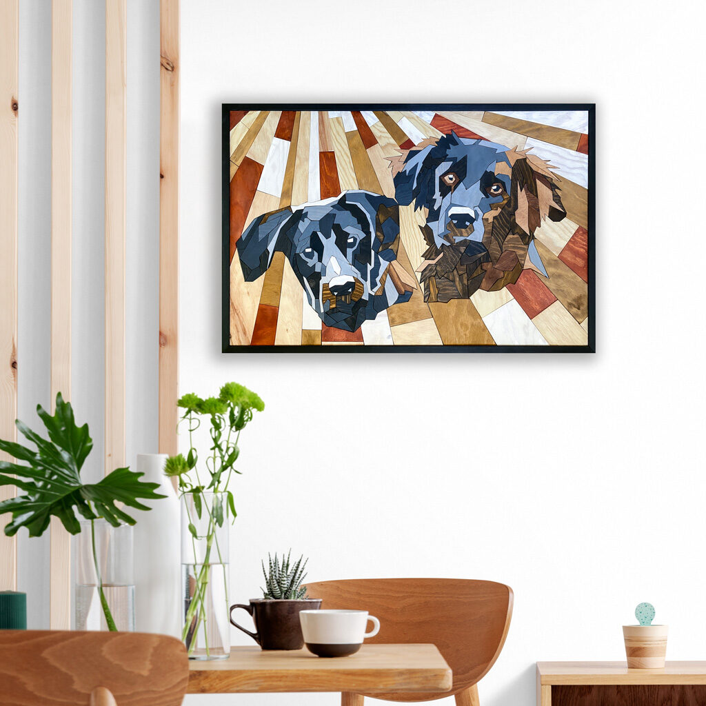 Wandbild zwei Hunde